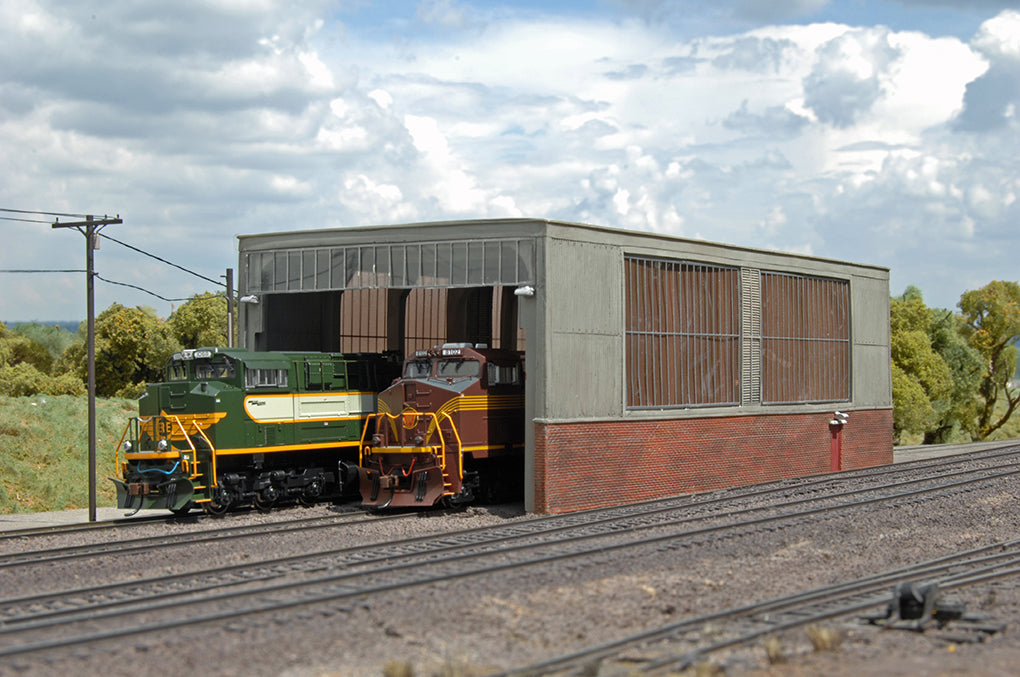 Bachmann 35116 HO Scene Scapes Assembled Double Stall Shed