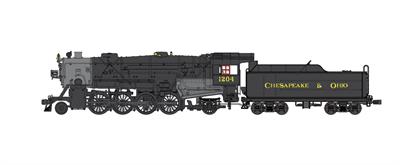 Broadway Limited 2881 HO Chesapeake & Ohio USRA Heavy 2-8-2 Mikado #1205