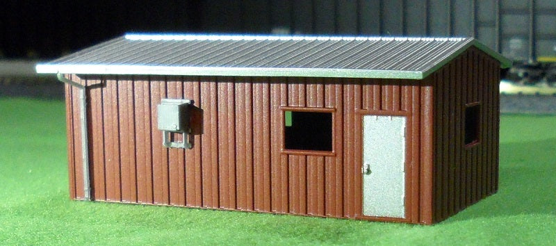 Deluxe Innovations 306 2-1/8" x 1-1/4" Brown Armco Yard Office Assembld Building