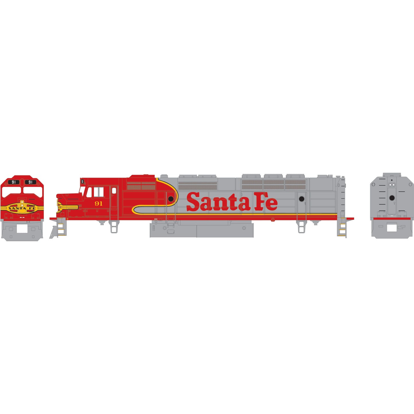 Athearn 22478 N Santa Fe FP45 with DCC & Sound SuperFleet #91