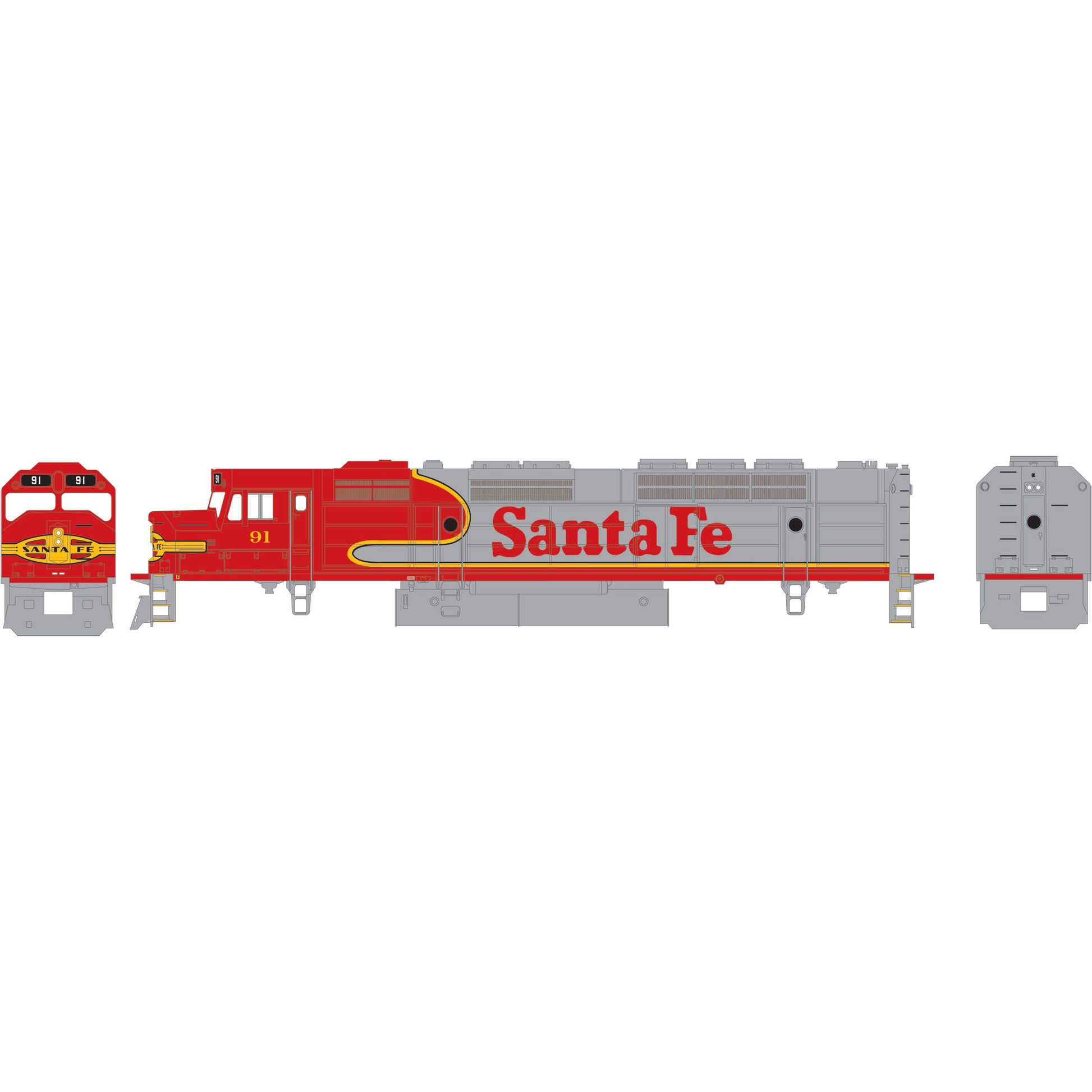 Athearn 22478 N Santa Fe FP45 with DCC & Sound SuperFleet #91