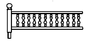 Campbell Scale Models T3-50 HO White Plastic Porch Railing