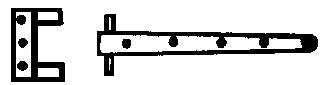 Campbell Scale Models 935 HO Strap Black Plastic Hinges (Pack of 8)