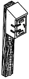 Details West 912 HO Scale Telephone Box With Wood Post White Metal
