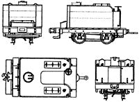 Grandt Line 93064 On3 Porter Auxilary Tender 4-Wheel 8000-Gallon Locomotive Kit