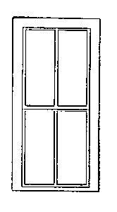 Grandt Line 3723 O 36" x 82" RGS-Style Double Hung-2/2 Light Window (Pack of 4)