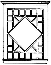Grandt Line 3743 O Diamond-Patterened Window & Frame