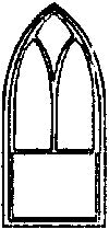 Grandt Line 5254 HO 3/8" x 7/8" Gothic 4-Pane Window (Pack of 8)