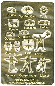 Gold Medal Models 16060 N Roadkill Flattened Fauna