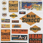 JL Innovative Design 237 HO Sunoco '40-50s Vintage Gas Station Signs (Set of 42)