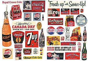 JL Innovative Design 297 HO Vintage Soft Drink Signs 1930-1950 #2 (44)