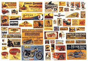 JL Innovative Design 304 HO Vintage Motorcycle Signs 1920-1940 (59)