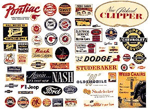 JL Innovative Design 404 HO Vintage Auto Signs 1940-1950 (57)