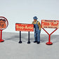 JL Innovative Design 467 HO Phillips 66 Gas Station Curb Signs (Set of 3)