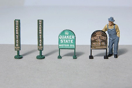 JL Innovative Design 472 HO Quaker State Gas Station Signs