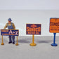 JL Innovative Design 475 HO Sunoco Vintage Gas Station Curb Signs (Set of 3)