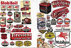 JL Innovative Design 685 N Gas Station & Oil Company Signs/Posters (Set of 41)