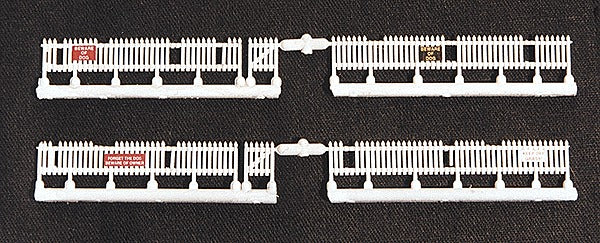 JL Innovative Design 361-805 HO Scale Picket Fence Weathered W/Signs