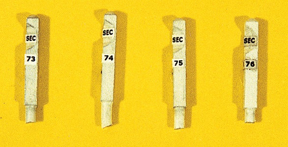 JL Innovative Design 832 HO Right of Way Signs, Post Style Section Set (4)