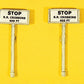 JL Innovative Design 839 HO Stop Railroad Crossing 400 Feet Sign Set (Pack of 2)