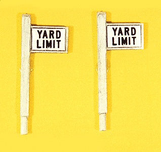 JL Innovative Design 848 HO Right of Way Signs Yard Limit (Set of 2)