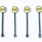 JL Innovative Design 852 HO Vintage Stop Sign - Yellow Pre-1958 (Pack of 4)