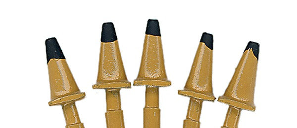JL Innovative Design 897 HO Highway Cones 1950s Mustard Yellow (Pack of 5)