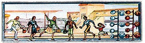 Merten 971 HO Scale Hurring Female Passangers Figure (Set of 6)