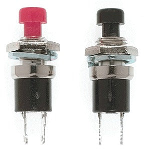 Miniatronics 33-025-02 1-Red/1-Black Momentary Push Button SPST Switches