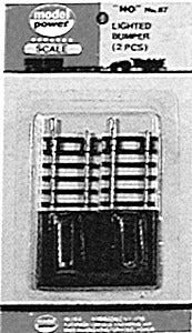 Model Power 87-44 HO Lighted Nickel-Silver TrackTrack Bumpers (Pack of 2)