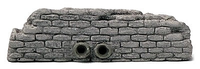 Model Railstuff 506-461 Retaining Walls w/Drain Pipes (Gray)