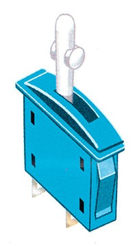 Peco PL-22 HO Switch On/Off/Light Blue