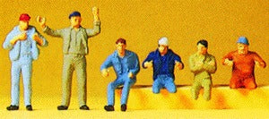 Preiser 14009 HO Truckers & Truck Drivers Figures (Set of 6)