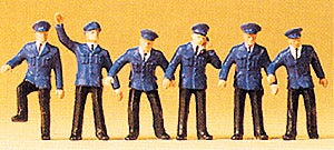 Preiser 14012 HO DB German Railroad Personnel Figures (Set of 6)
