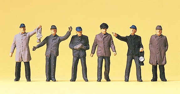 Preiser 14018 HO DB Railway Shunters Figures (Set of 6)