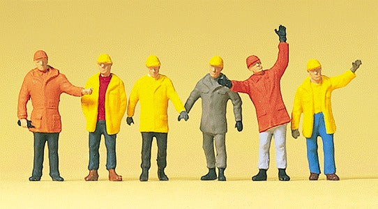 Preiser 14034 HO Working People in Protective Clothing Figures (Set of 6)