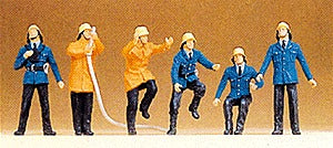 Preiser 14200 HO Working Firemen Figures (Set of 6)