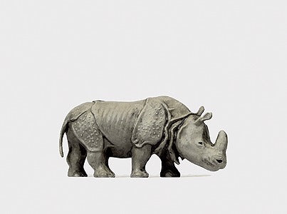 Preiser 29502 HO Animals - Indian Rhinoceros #2 Figure