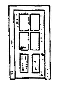 Scale Structures 2062 HO Two-Panel Doors Four-Lite Steel Frame (Pack of 2)