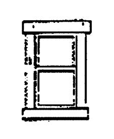 Scale Structures 650-2076 Short Double Hung Windows