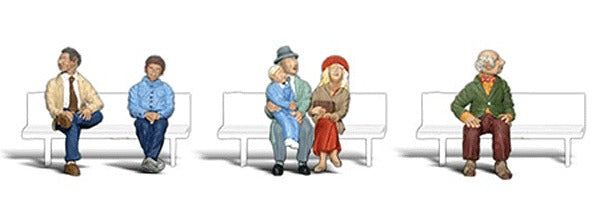 Woodland Scenics A2037 1:8 Seated People Figures (Set of 6)