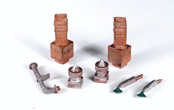 Monroe Models 2304 HO Mini-Tales TM Chimneys Vents & Lights Kit