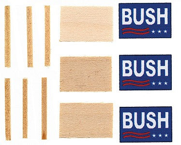 Calumet Trains 607 HO Election Lawn Signs George Bush (Box of 3)