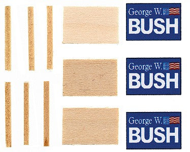 Calumet Trains 609 HO Election Lawn Signs George W. Bush (Pack of 3)