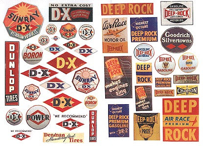 JL Innovative Design 232 HO Gas Station Signs DX/Deep Rock 1930-1950 (43)