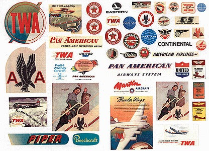 JL Innovative Design 244 HO Vintage Aviation and Airline Signs 1940-1950 (46)