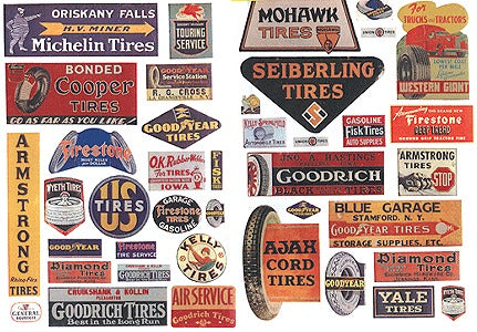 JL Innovative Design 363 HO Vintage Tire Signs for Gas Stations 1930-1950 (40)