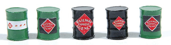 JL Innovative Design 722 Custom Railway Express Agency Oil Barrels (Set of 5)