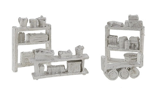 Bar Mills 0208 HO Assorted Shelving & Storage Unpainted