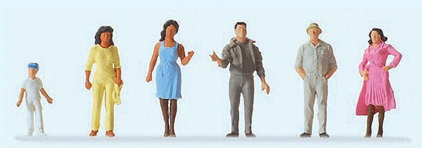 Preiser 14045 HO Standing Passers-By Figures (Set of 6)